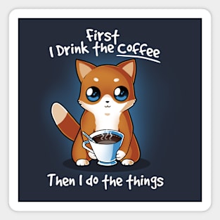 Cat Coffee Magnet